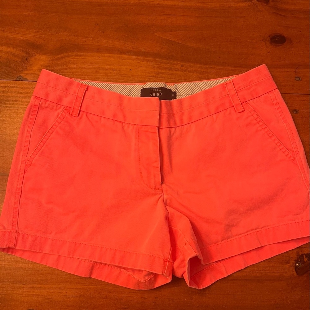 J. Crew Coral Chino Shorts